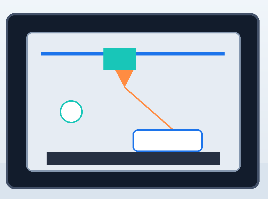 Clean 3D printer workspace illustration