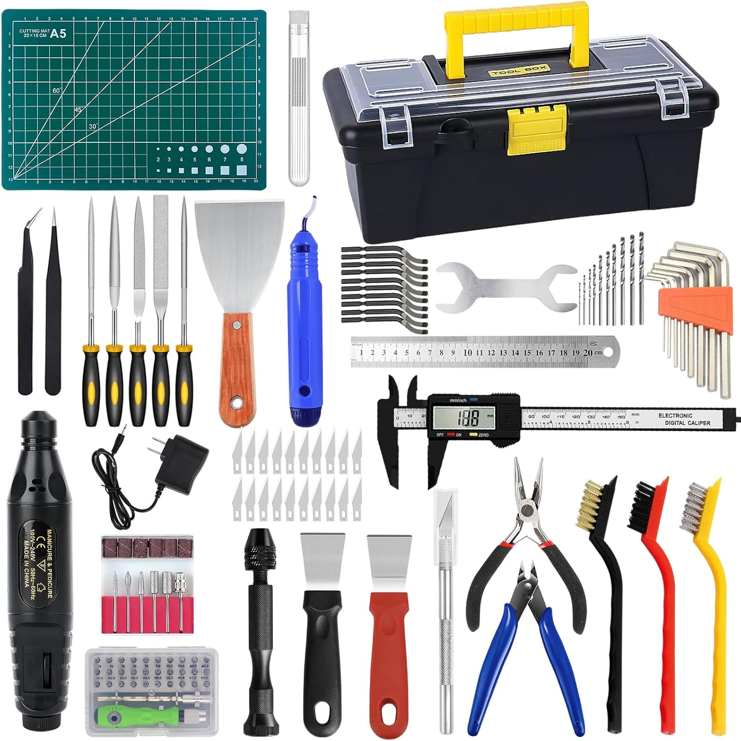135-Piece 3D Printer Accessories Kit with Tool Box